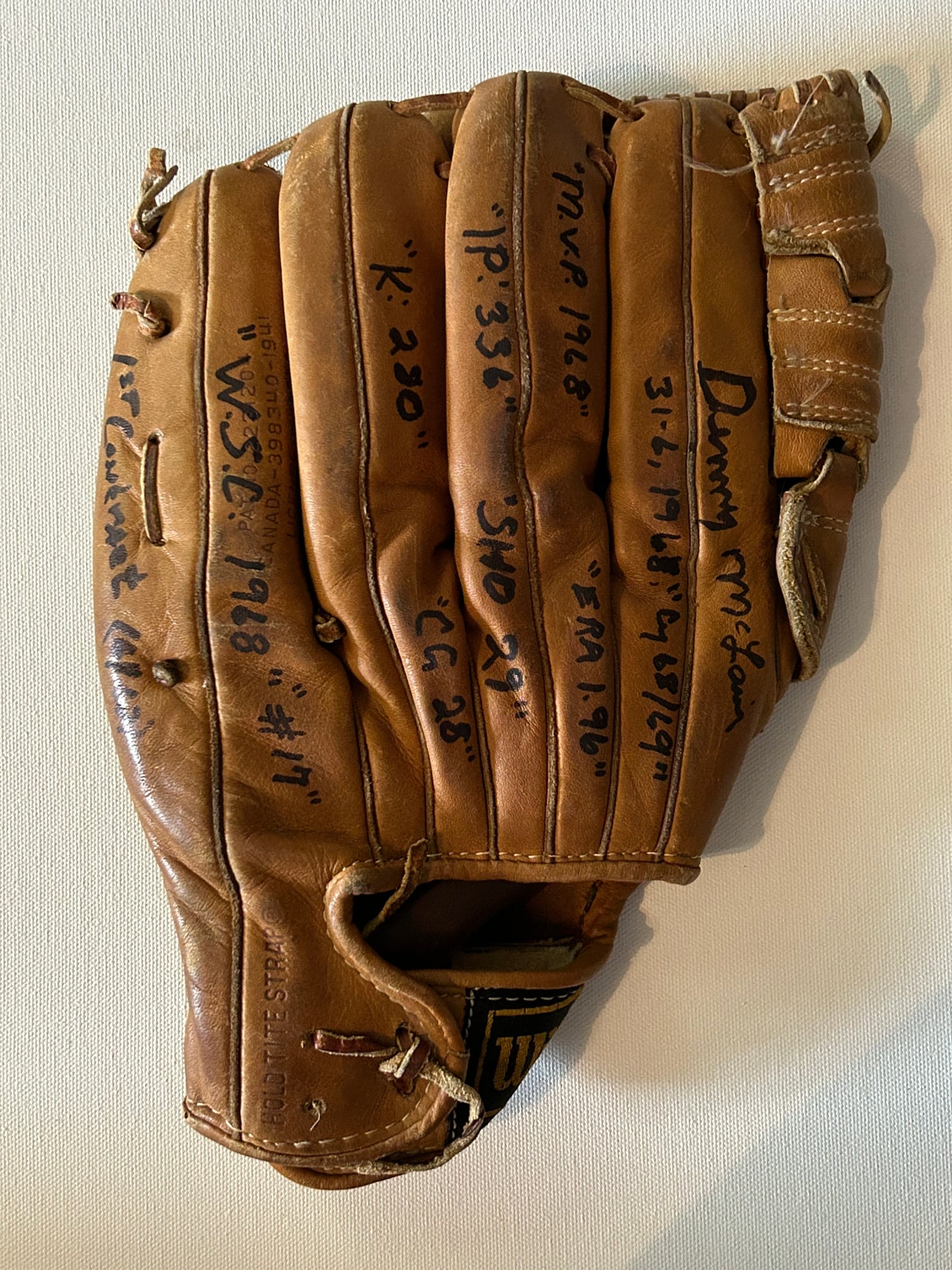 Autographed Wilson “The Controller” 31 Glove with 10 Inscriptions
