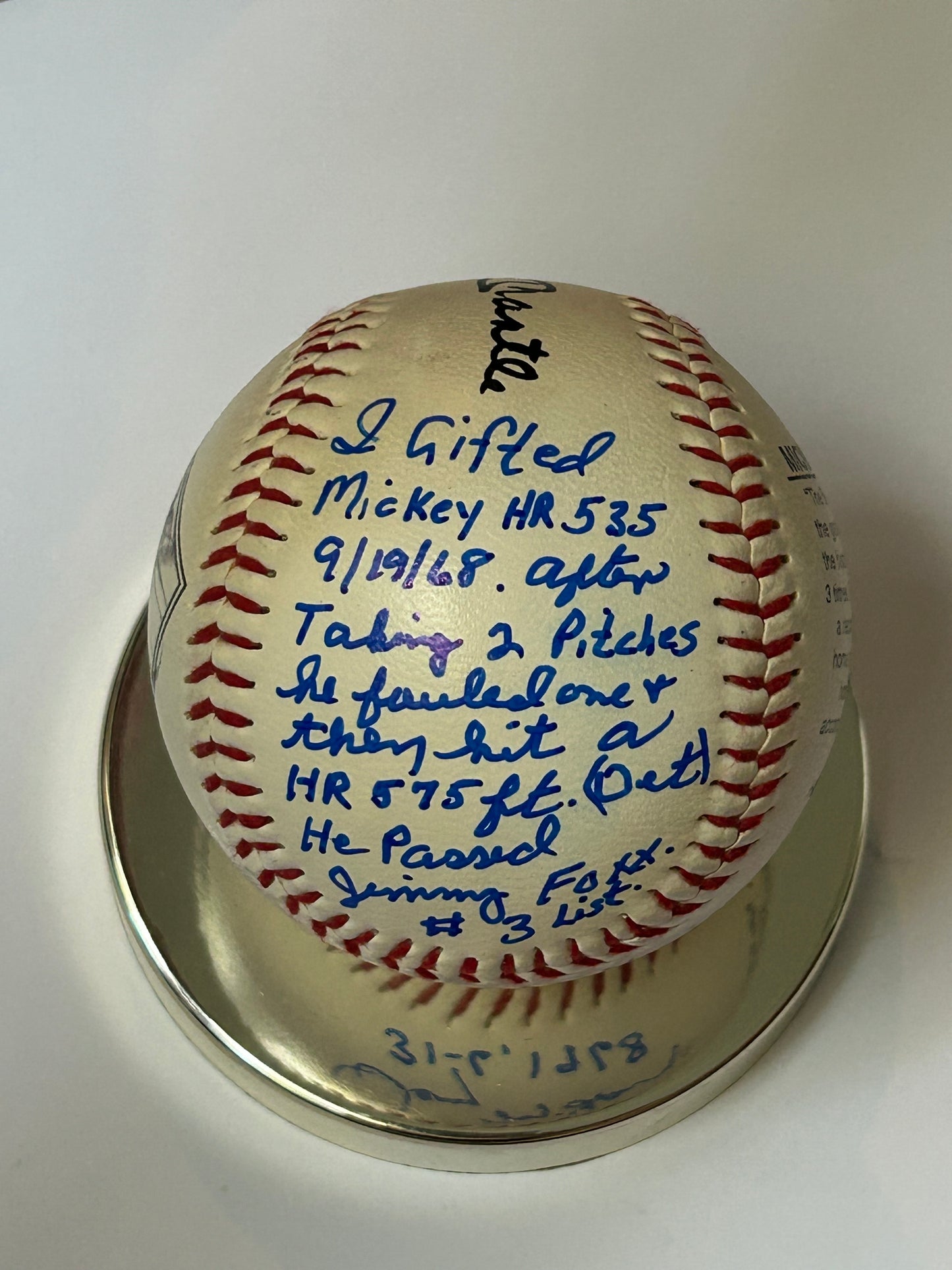 535 HR Story on Mickey Mantle 40th Anniversary Ball