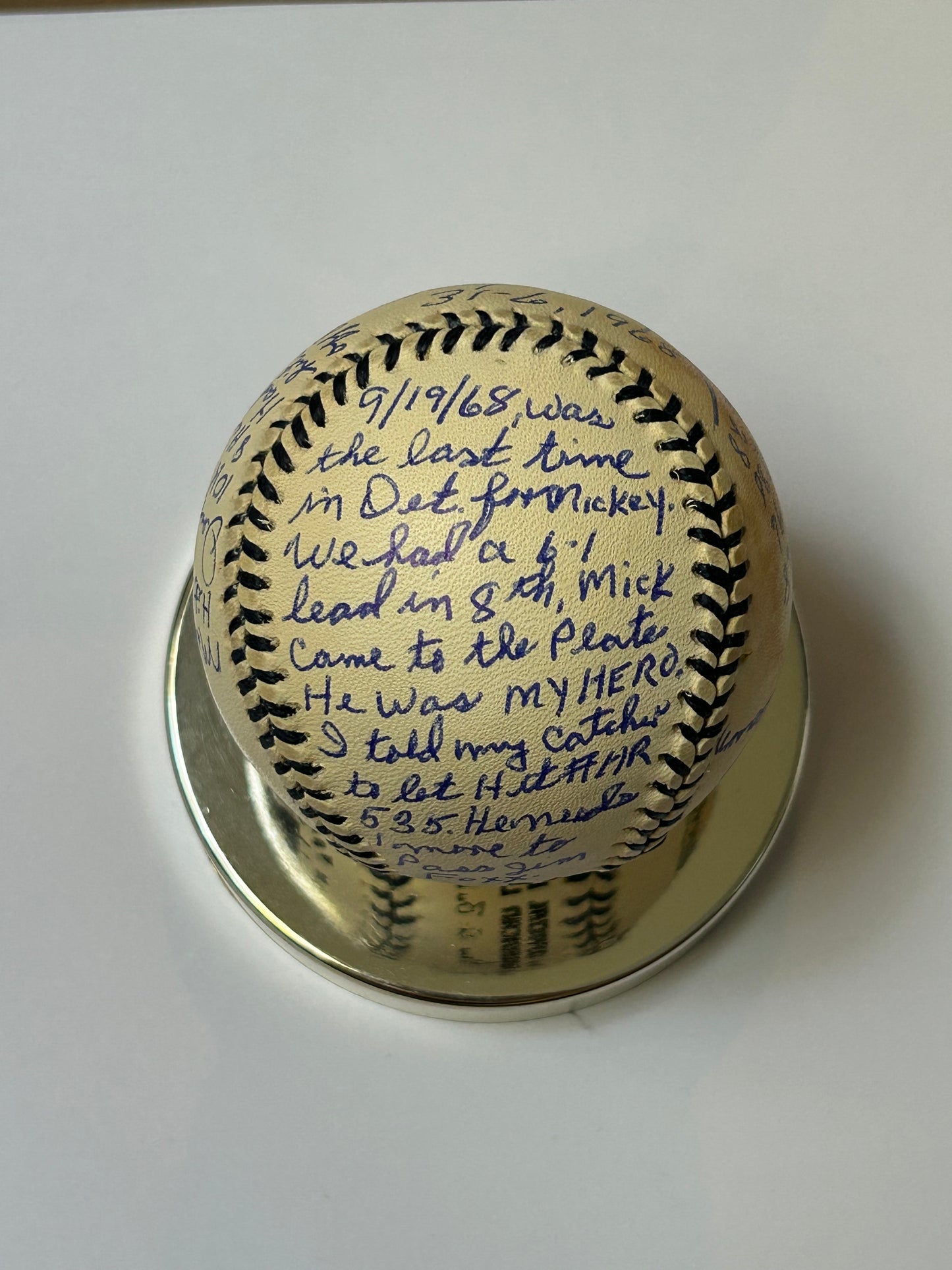 Gift of 535 HR on Mickey Mantle Commemorative Logo Baseball