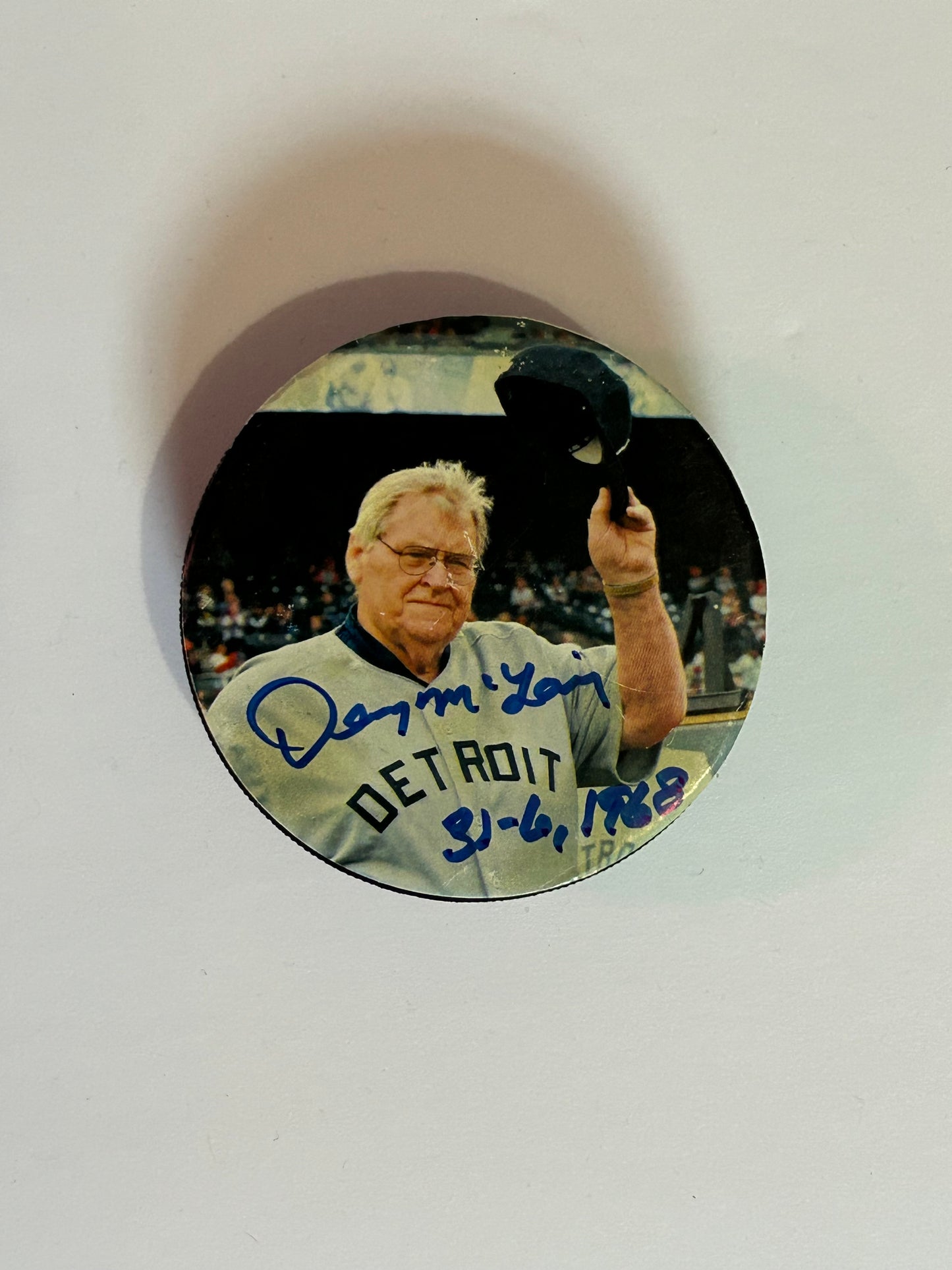 Denny McLain Autographed Puck.