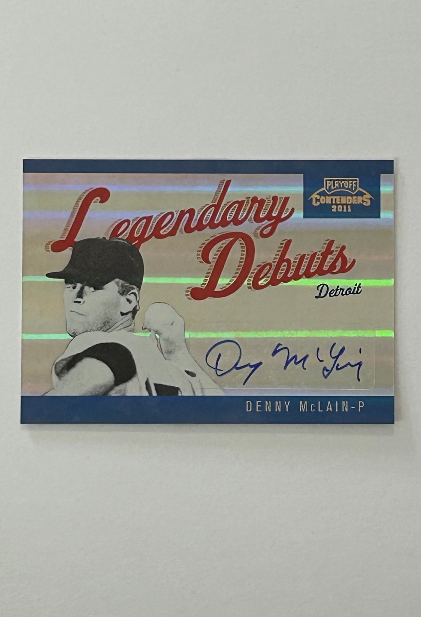 Autographed 2011 Playoff Contenders 'Legendary Debuts' Detroit Card #29/31