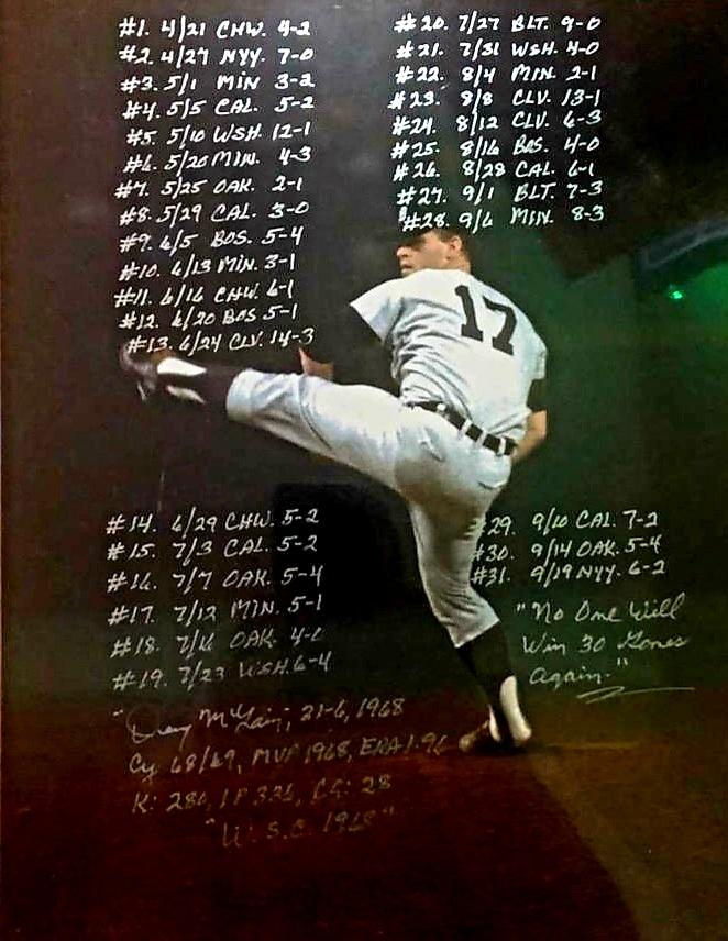 1968 31 Wins Signed Photo